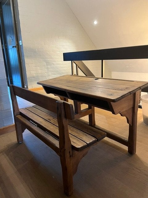 Houten lessenaar, Ophalen, Gebruikt, Tafel(s) en Stoel(en)