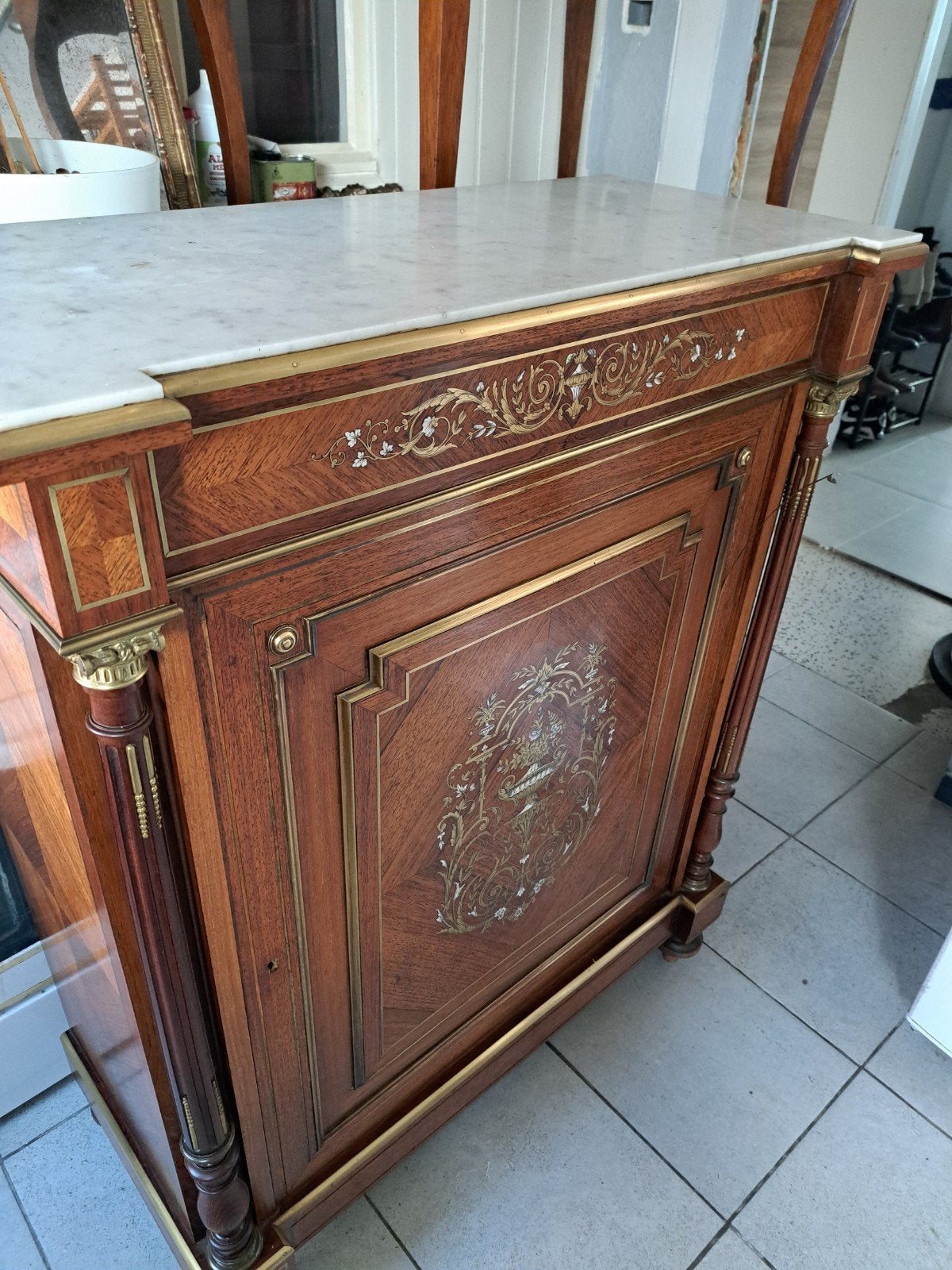 Buffet marquetterie Napoleon III, Antiquités & Art, Antiquités | Meubles | Armoires