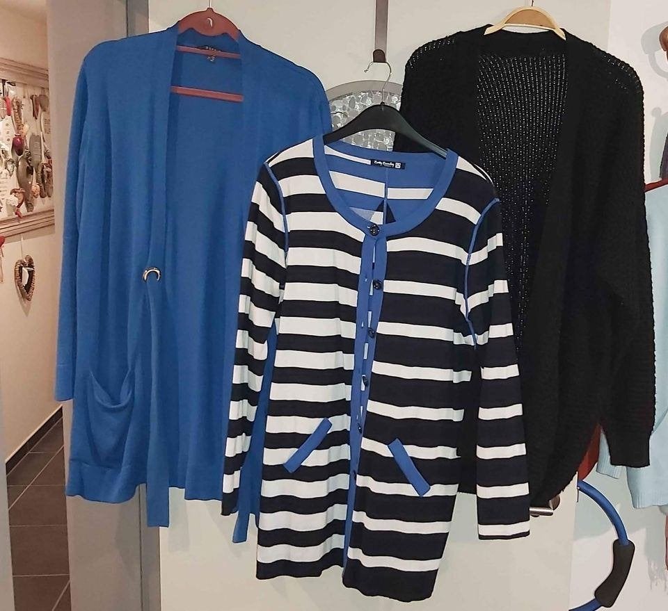 Cardigan lang, L/XL, Esprit, Betty Barclay, Hema, Enlèvement ou Envoi, Comme neuf, Taille 42/44 (L), Bleu