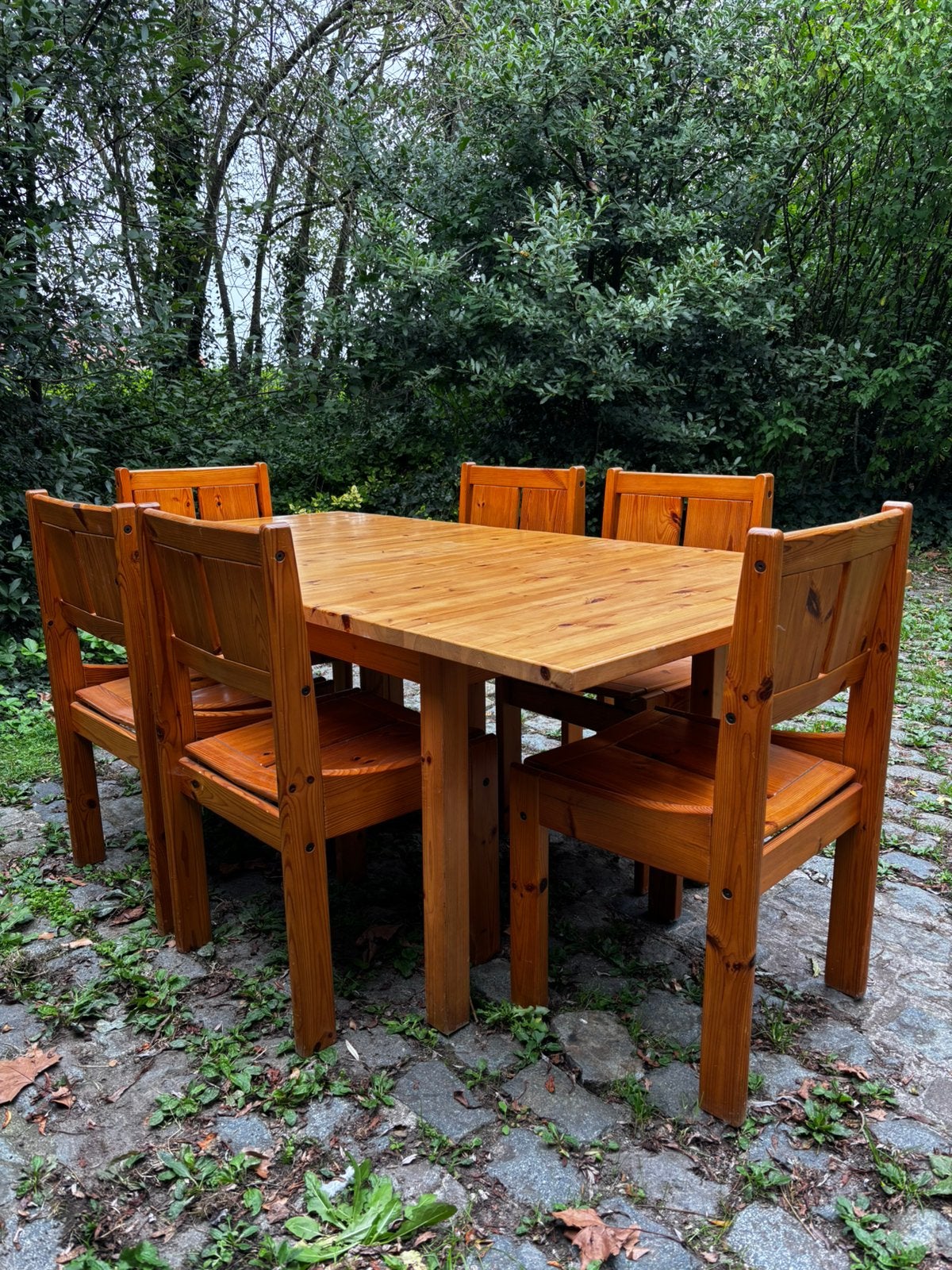 Finse Vilka design eetkamerset - vintage jaren 70, Huis en Inrichting, Ophalen, Scandinavisch design, Bruin, Zo goed als nieuw
