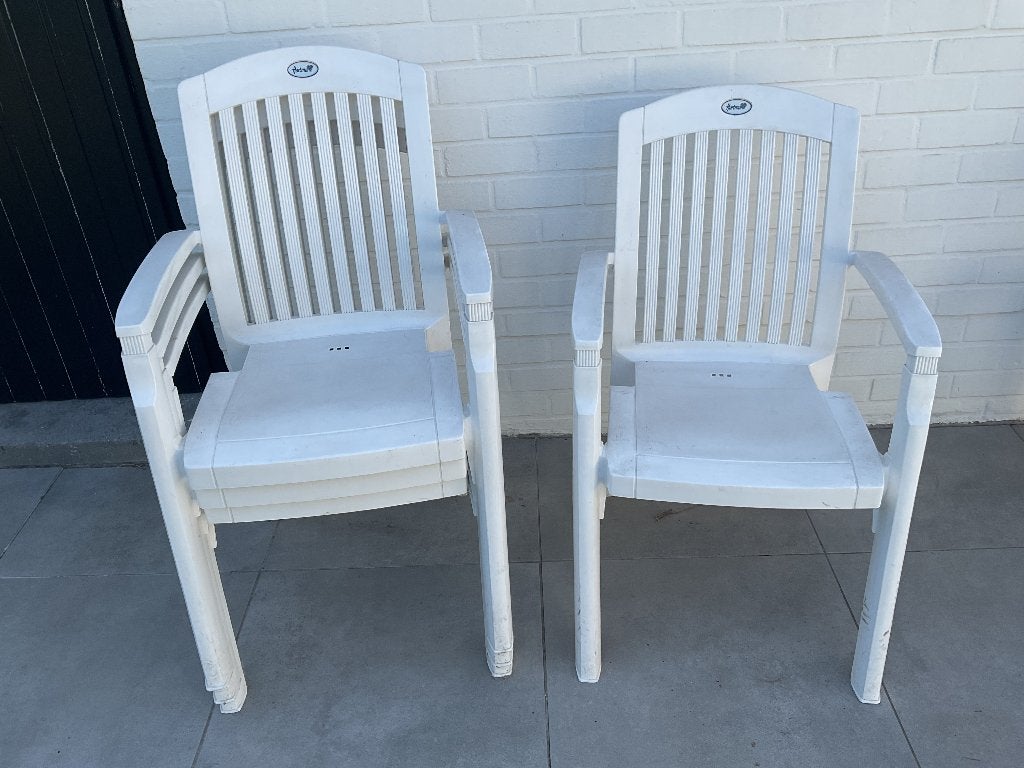 Tuinstoelen, Jardin & Terrasse, Enlèvement, Utilisé, Plastique, Empilable