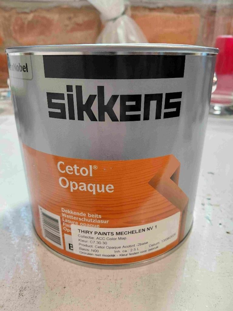 Sikkens beits Cetol Opaque 2,5L, Doe-het-zelf en Bouw, Verf, Beits en Lak, Overige kleuren, Nieuw, Beits, Ophalen of Verzenden