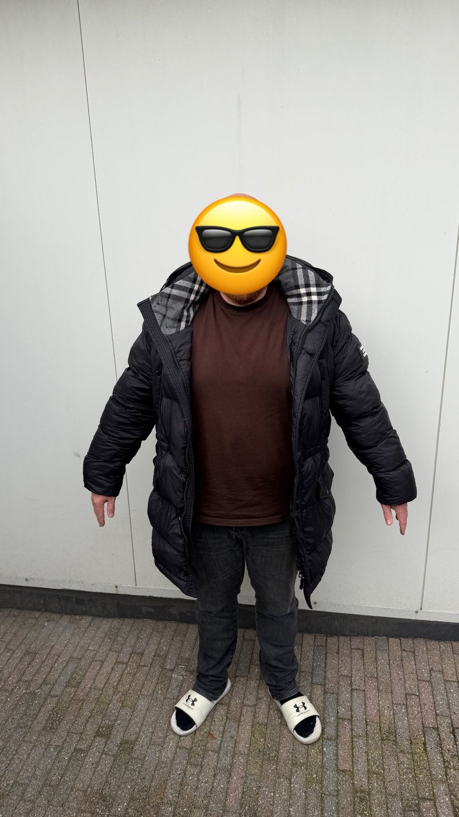 Te koop lange winterjas van Burberry., Kleding | Heren, Ophalen of Verzenden, Nieuw