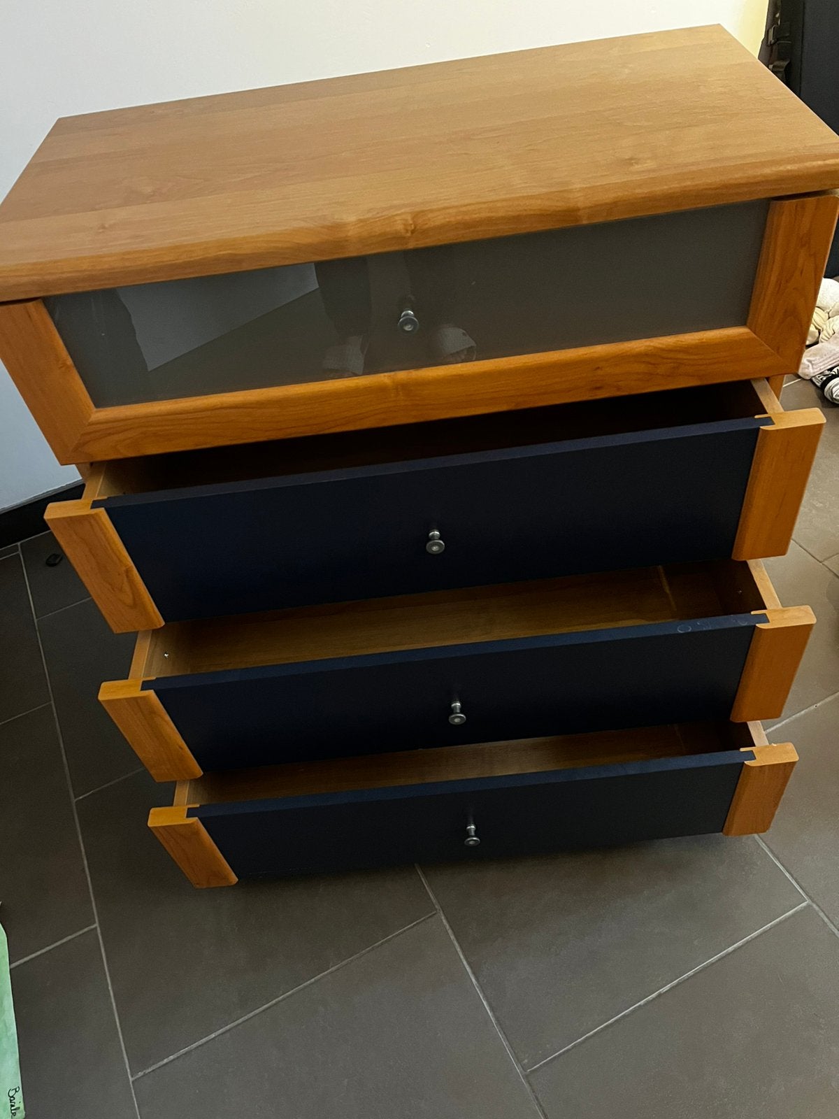 Blauwe lage kast, Ophalen, Gebruikt
