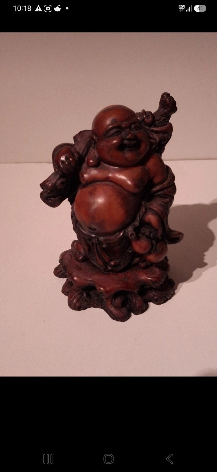 Boudistische beeldjes, Nieuw, Ophalen of Verzenden, Hout, 11 cm
