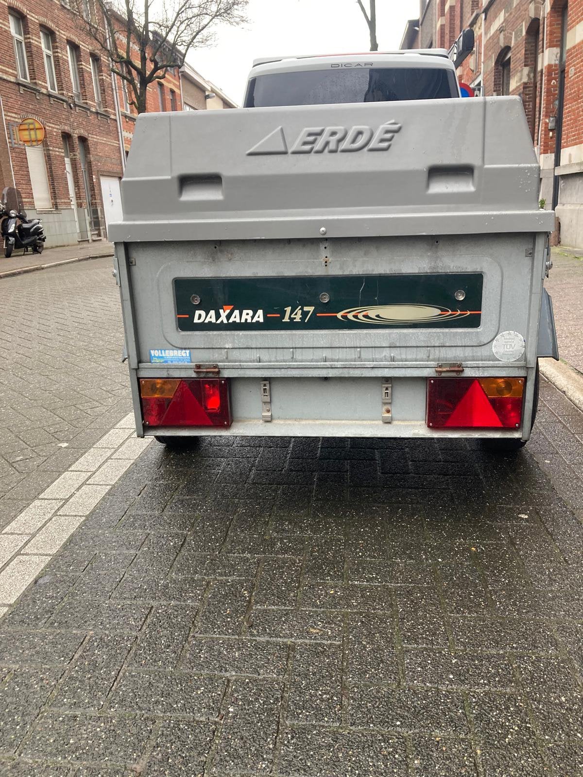 Daxara aanhangwagen bagagewagen met deksel, Enlèvement, Utilisé