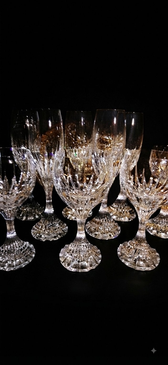 Lot de 9 verres Baccarat modèle Masséna – État comme neuf, Antiquités & Art, Enlèvement