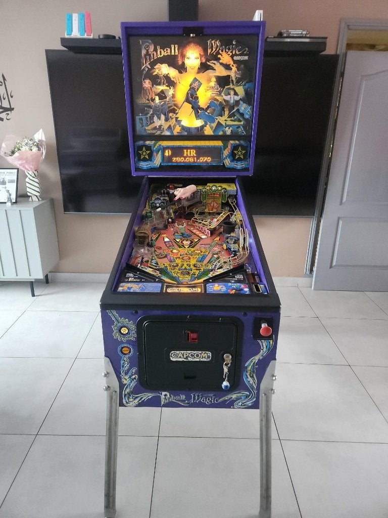 Flipper pinball magic capcom (restaurer , full led), Reconditionné, Enlèvement, À partir de 3 ans, 3 joueurs ou plus