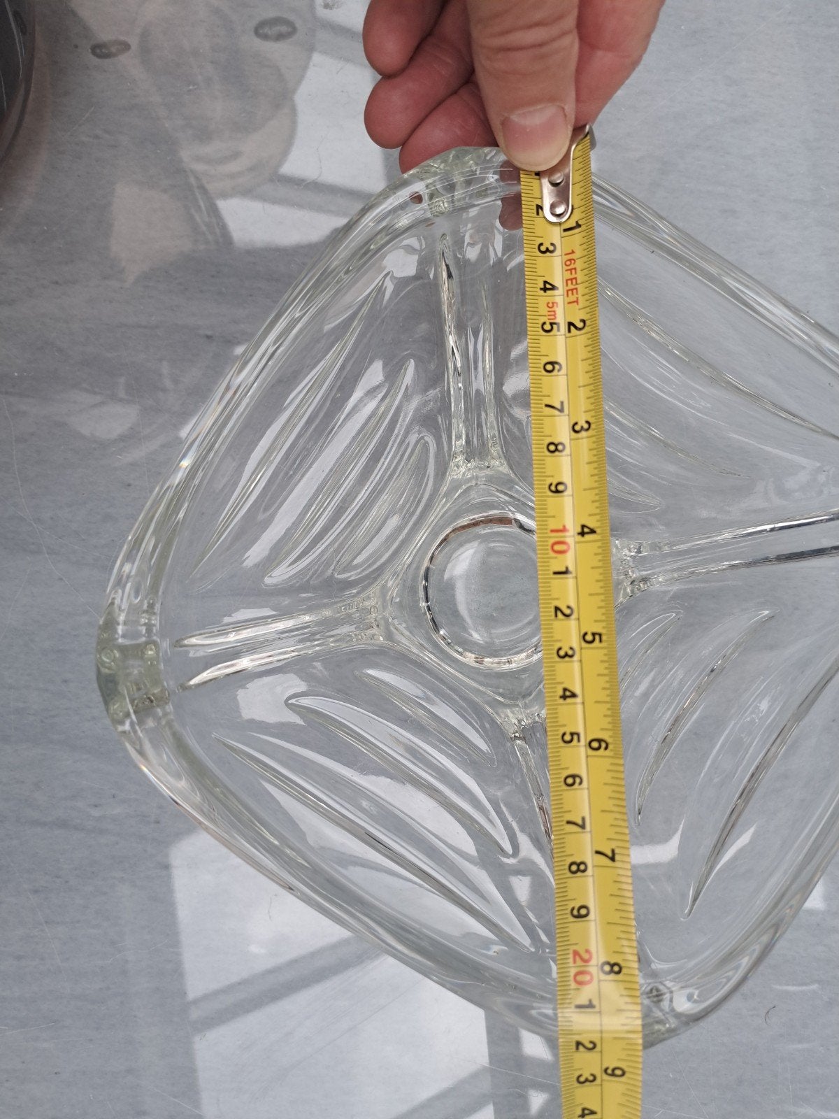 vintage glazen kristallen fruitschaal, Huis en Inrichting, Woonaccessoires | Schalen en Manden, Ophalen