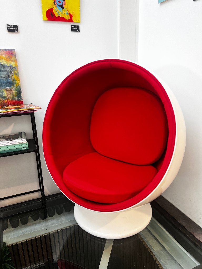 Fauteuil œuf, 75 à 100 cm, Vintage, Enlèvement, 100 à 125 cm