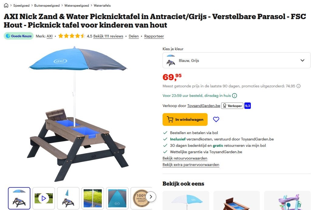 Nieuwe zand en water speel tafel, Ophalen, Nieuw