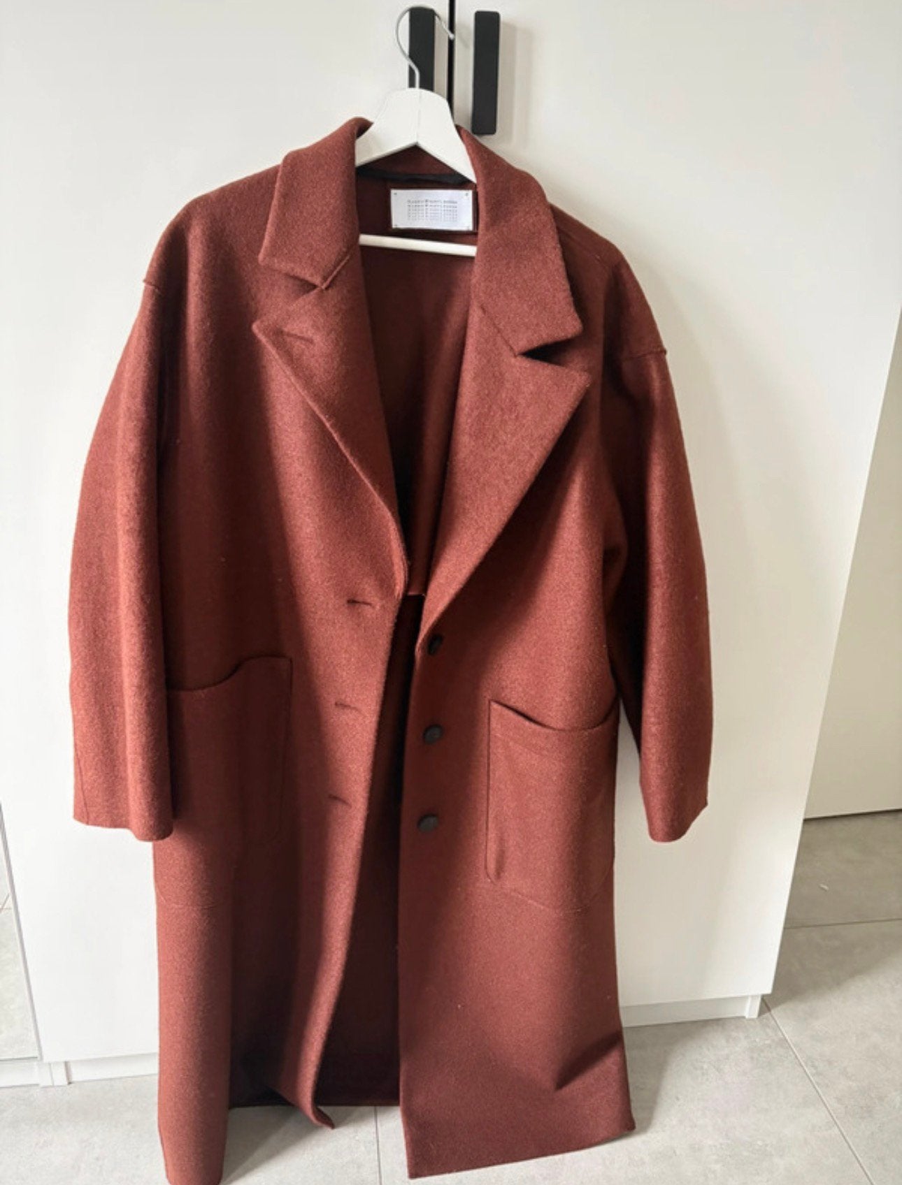 Mantel Harris Wharf London, Kleding | Dames, Ophalen of Verzenden, Gedragen, Maat 42/44 (L), Bruin