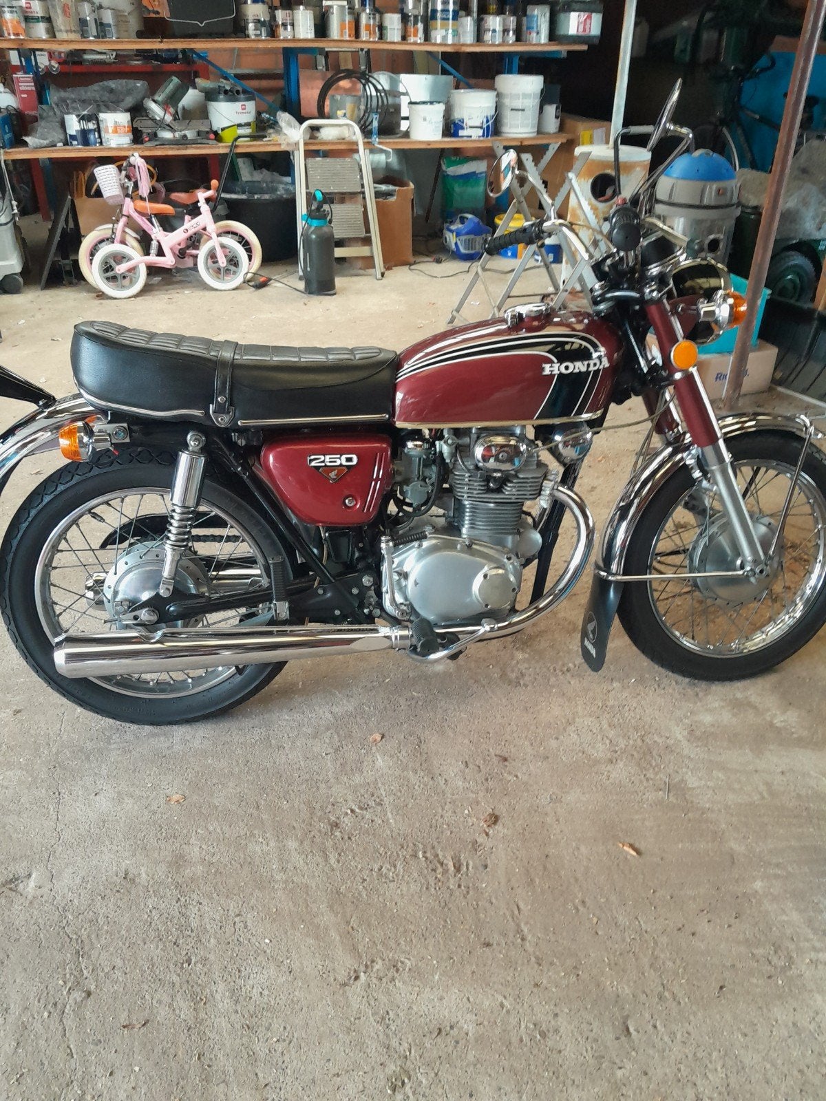 Honda CB 250 1973, Motos, Occasion, 2 cylindres, Particulier, 250 cm³
