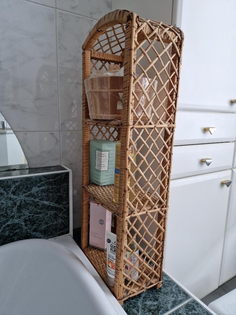 étagère de salle de bain en bambou :H= 77 cm, L=28 cm,P=15cm, Enlèvement, Comme neuf, Autres types