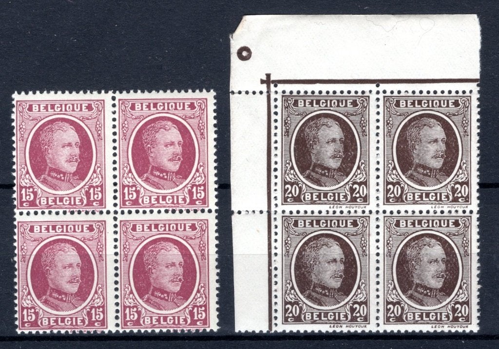 195/196 MNH 1922 - Z.M. Koning Albert 1 (4 stuks), Verzenden, Postfris, Postfris
