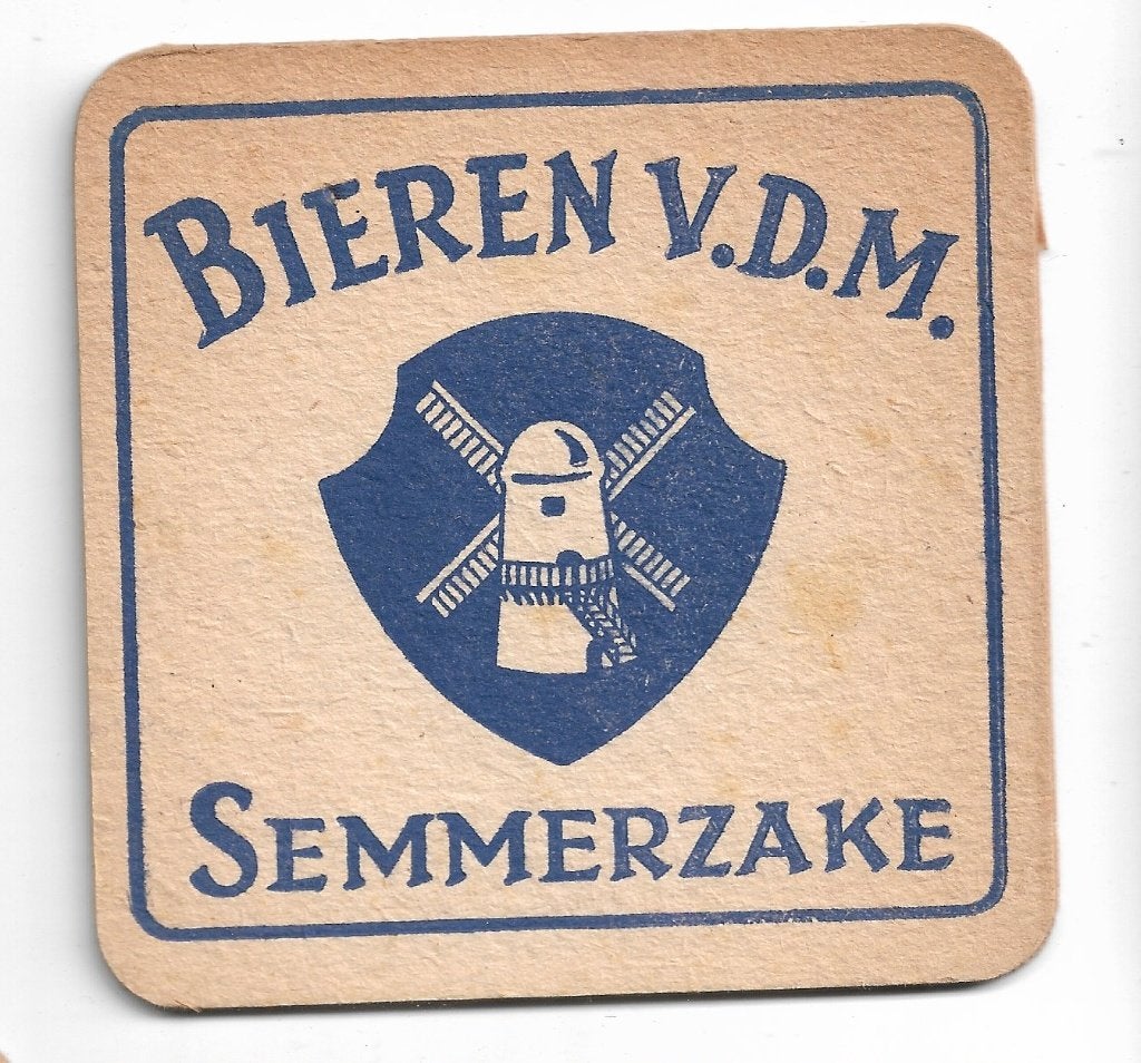 sous bock Bieren V.D.M, Verzamelen, Ophalen of Verzenden, Zo goed als nieuw, Viltje(s)