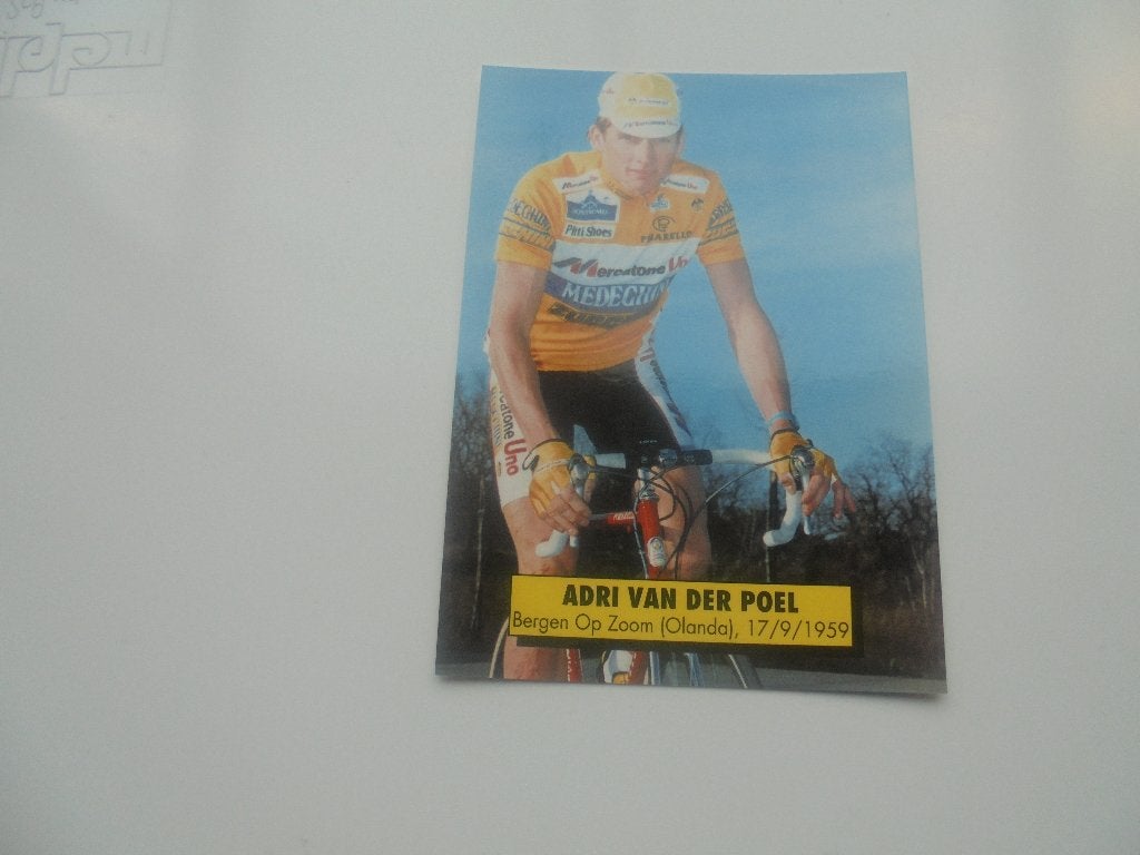 wielrenner- adri van der poel, Verzamelen, Verzenden, 1980 tot heden, Zo goed als nieuw, Foto