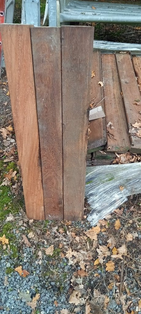 Azobe damwand - H 100cm, Tuin en Terras, Ophalen, Nieuw, Palen, Hardhout