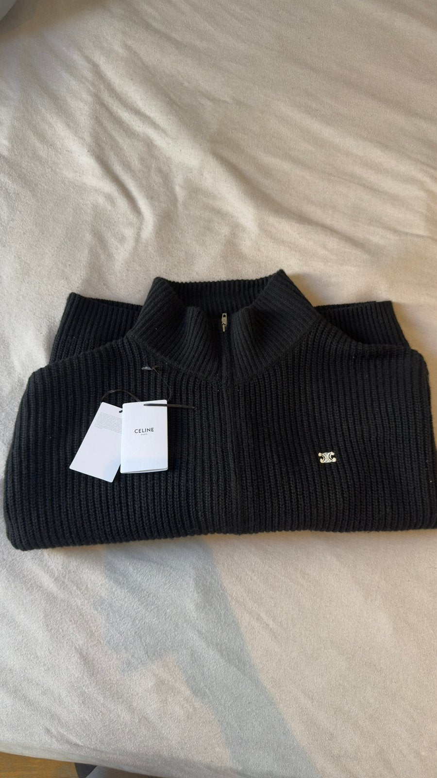 Celine Zipper Trui, Vêtements | Hommes, Pulls & Vestes, Enlèvement ou Envoi, Comme neuf, Taille 48/50 (M), Noir