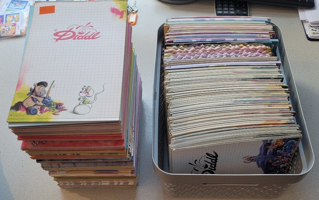 Diddl A5 blokken te koop, Verzamelen, Diddl, Ophalen of Verzenden, Verschillende figuren, Zo goed als nieuw, Papier, Kaart of Schrift