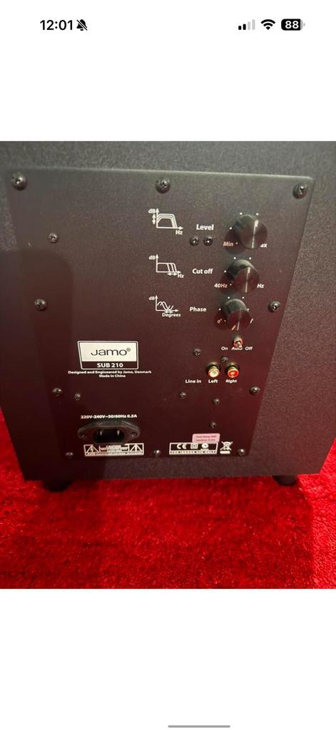 Jamo sub210, Enlèvement, Comme neuf