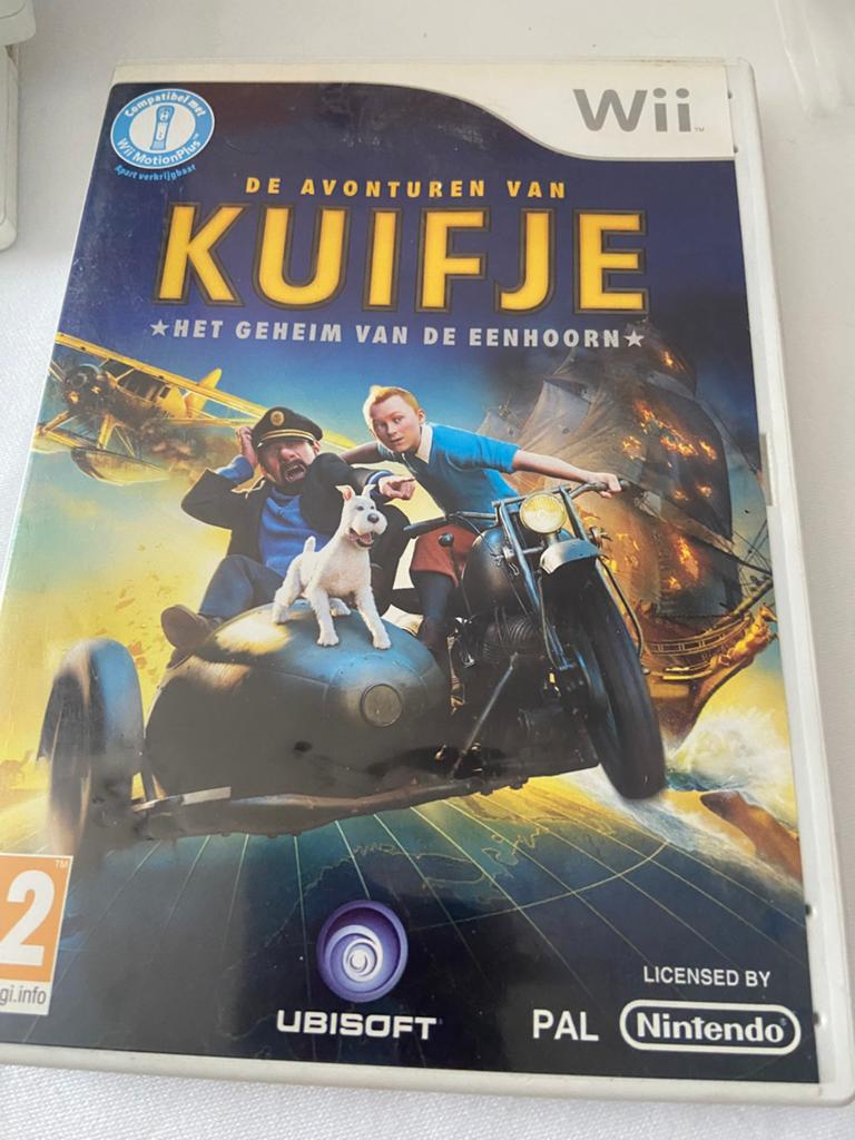 Nintendo wii  kuifje, Games en Spelcomputers, Ophalen of Verzenden, Zo goed als nieuw