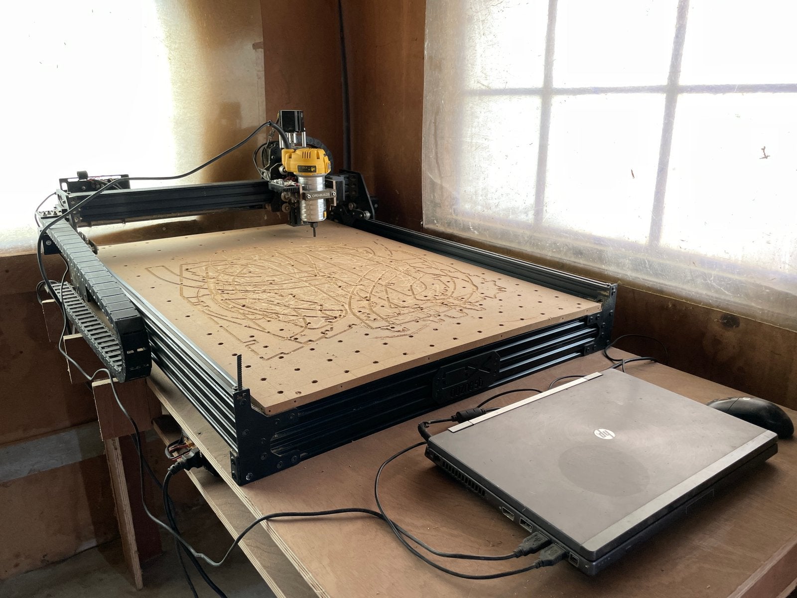 Ooznest OX CNC 750x1000mm (520x770mm bereik), Ophalen, Gebruikt, Bovenfrees