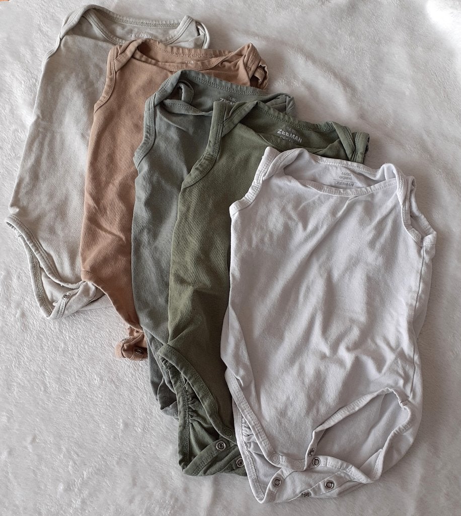 Baby romper set 5 meegroeirompers zonder mouwen Zeeman 74-80, Ophalen of Verzenden, Nieuw, Jongetje of Meisje, Nacht- of Onderkleding