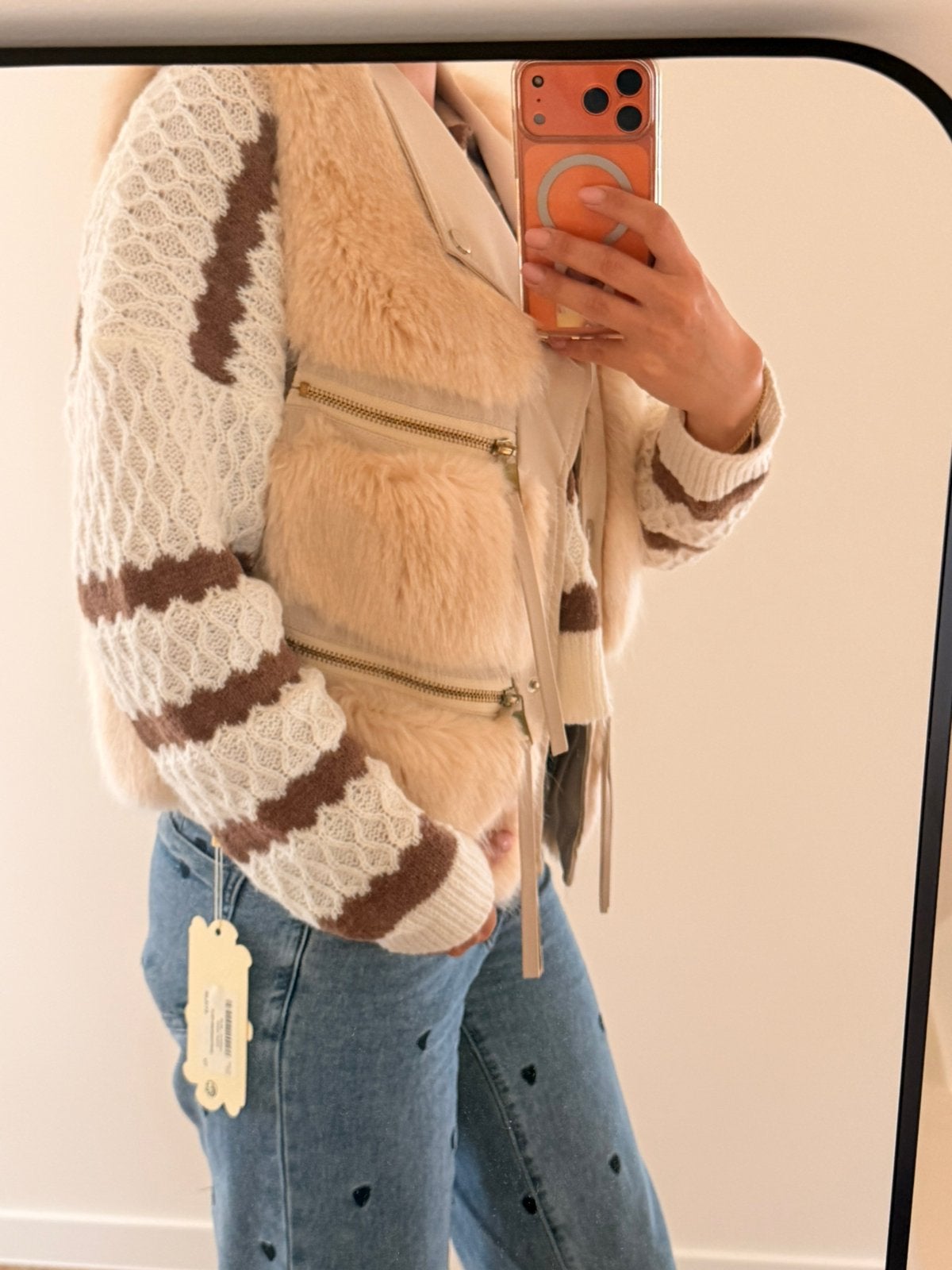 Nieuwe bodywarmer met pels, Ophalen of Verzenden, Nieuw