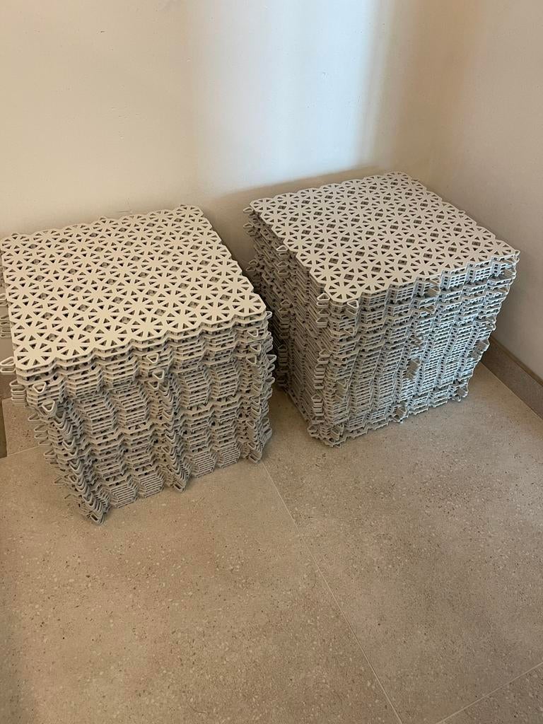 CARRELAGE DE TERRASSE IKEA ALTAPPEN (103 pièces) gris clair, Enlèvement, Comme neuf, Synthétique