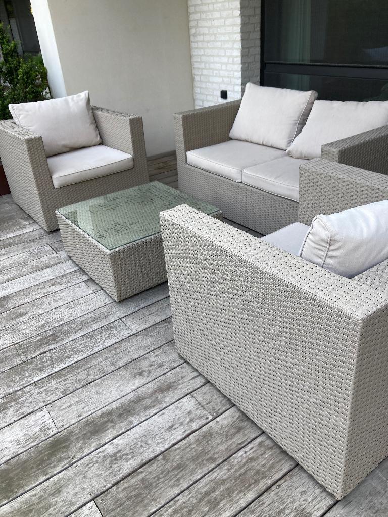 Louncheset, Ophalen, 4 zitplaatsen, Kunststof, Gebruikt