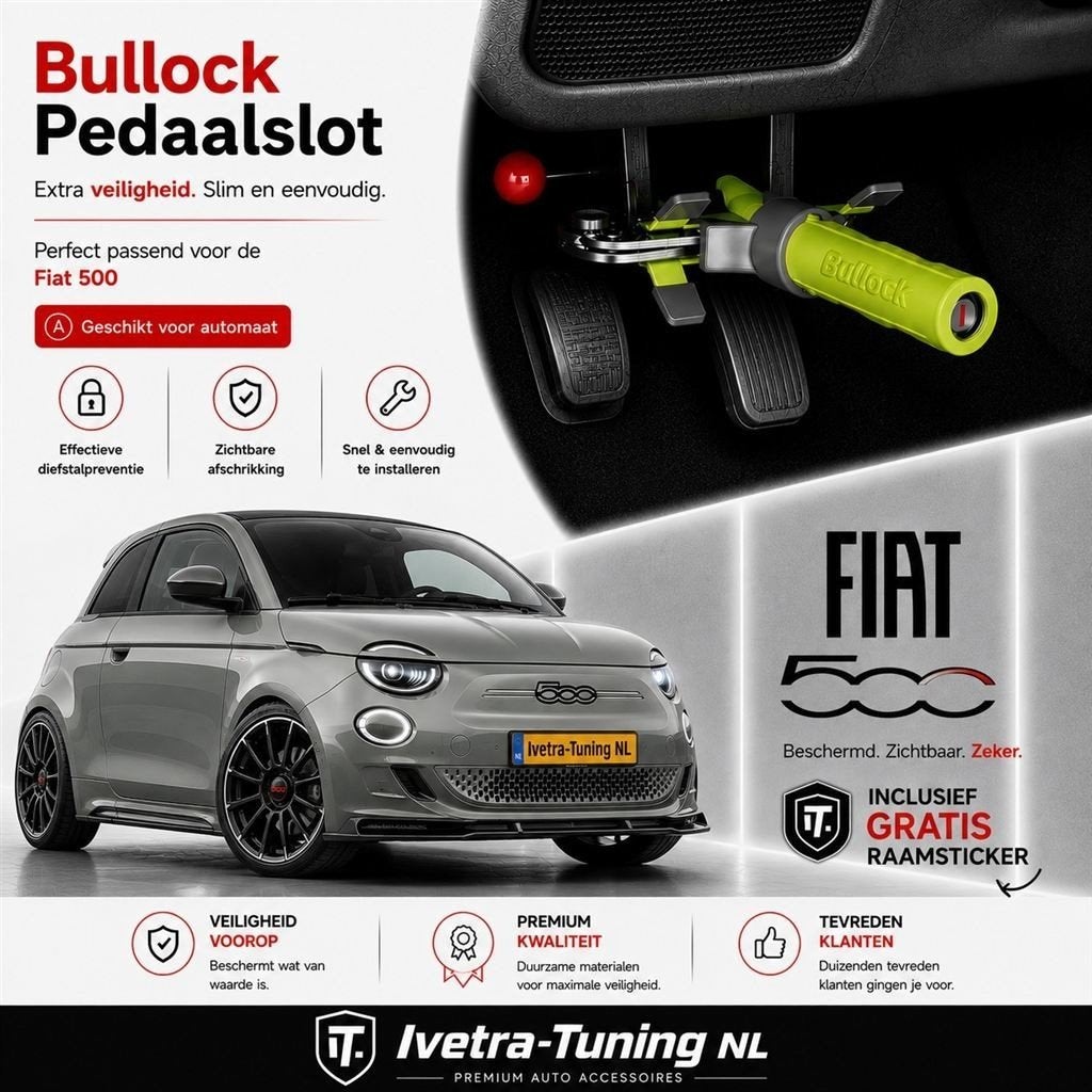 Bullock Pedaalslot Automaat Fiat 500e | Fiat 500 Hybrid, Enlèvement ou Envoi, Neuf
