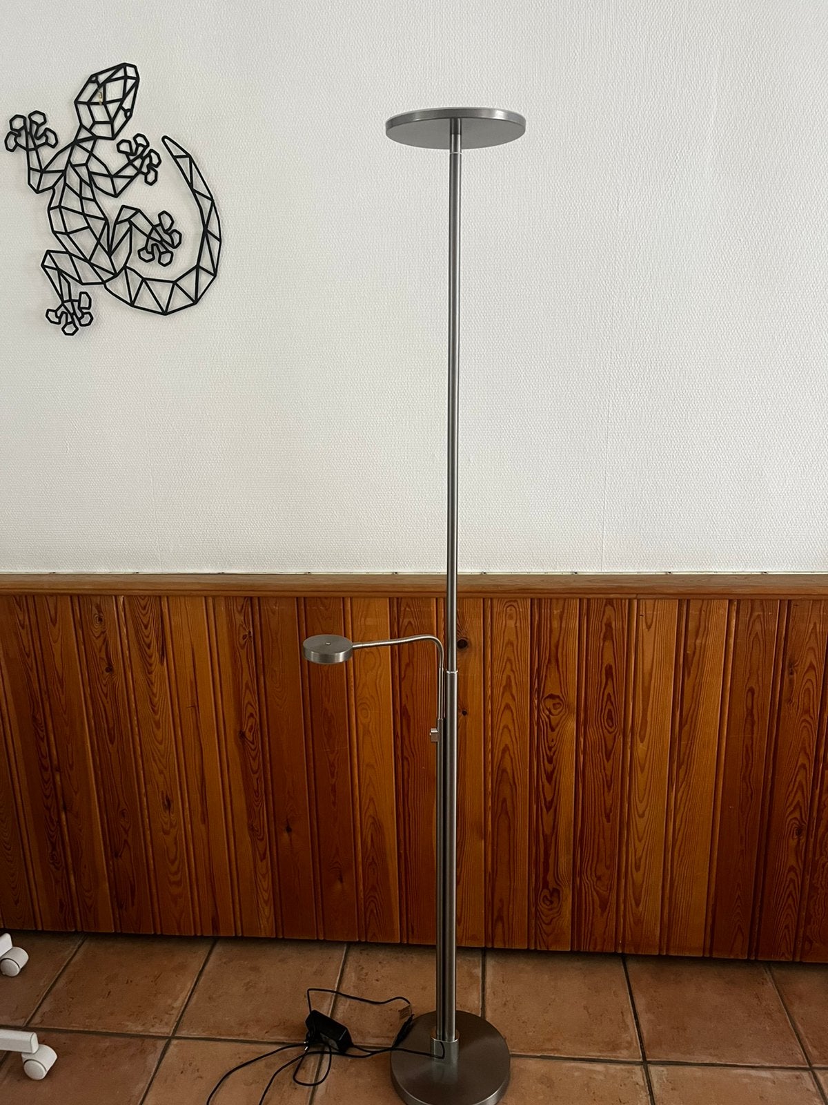 Staande lamp met kleine leeslamp, Maison & Meubles, Lampes | Lampadaires, Enlèvement, Comme neuf