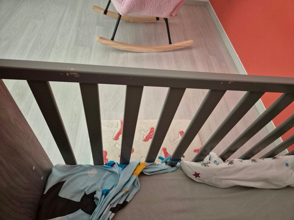 babybed, Kinderen en Baby's, Ophalen, Gebruikt, Minder dan 140 cm, Matras