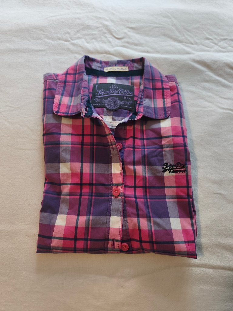 shirt van superdry, Superdry, Roze, Gedragen, Ophalen