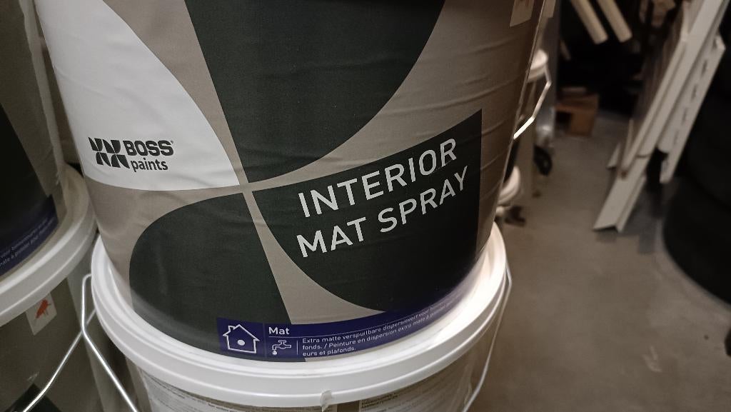 verf - Interior Mat Spray -  RAL 9010, Ophalen, 5 tot 10 liter, Wit, Nieuw