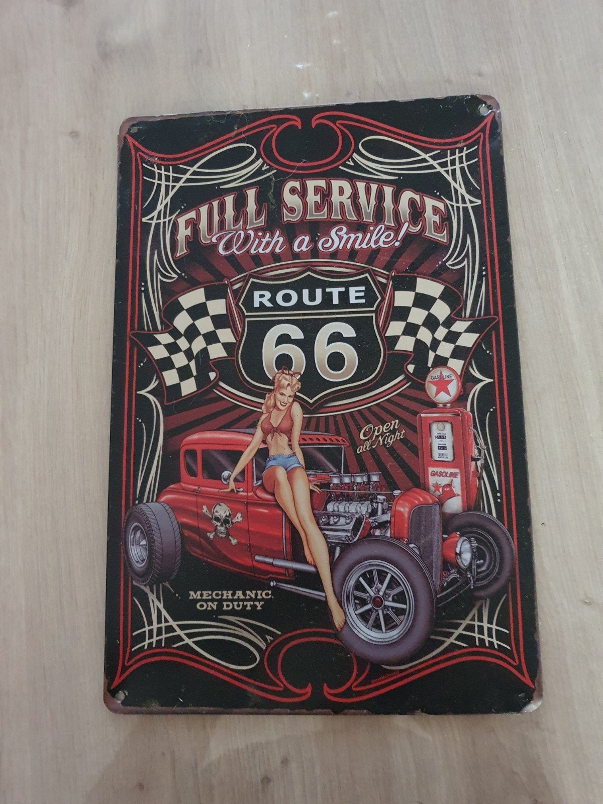 Route 66 bord, Verzamelen, Ophalen