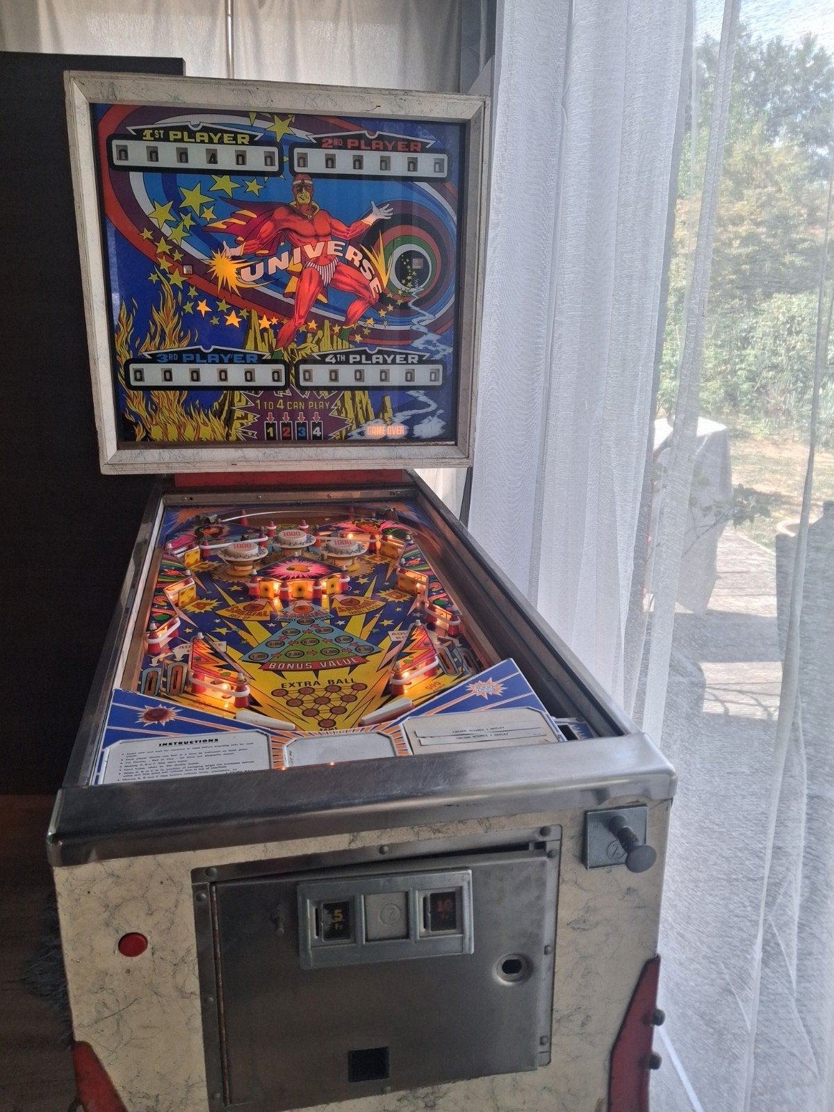 Zaccaria universe flipperkast, Verzamelen, Ophalen, Mechanisch, Flipperkast