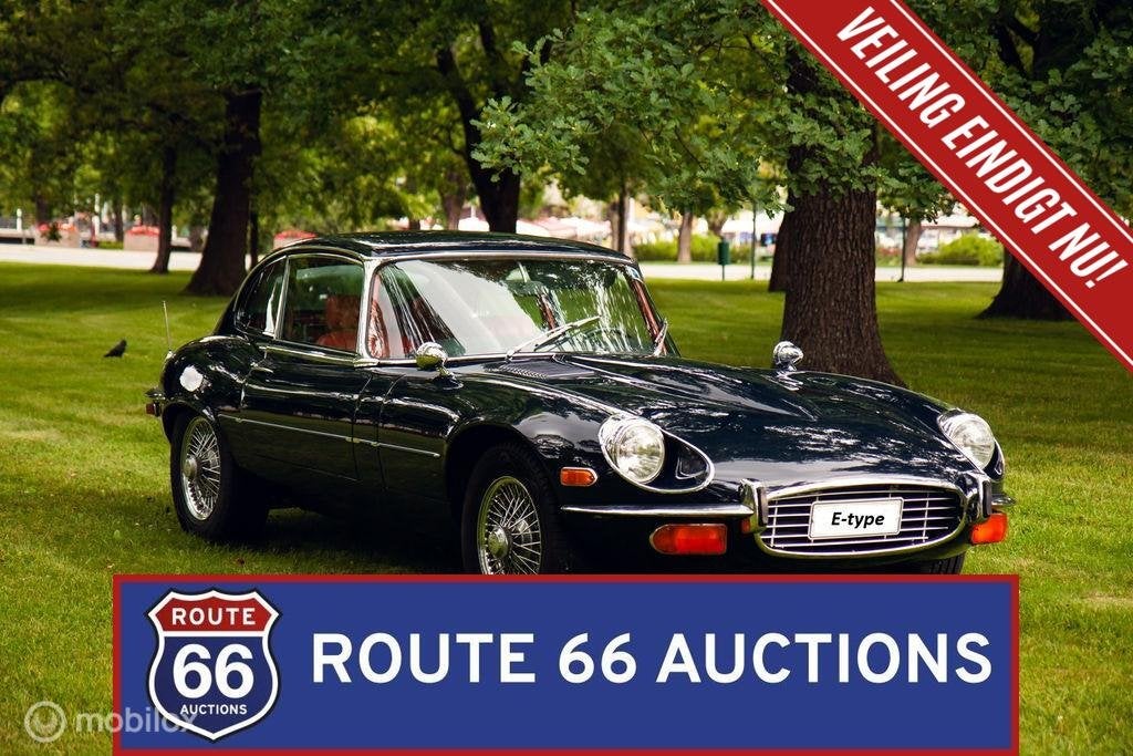 Jaguar E-Type Series 3 | 1972 | Route 66 Auctions, Zwart, Bedrijf, Handgeschakeld, Overige carrosserie