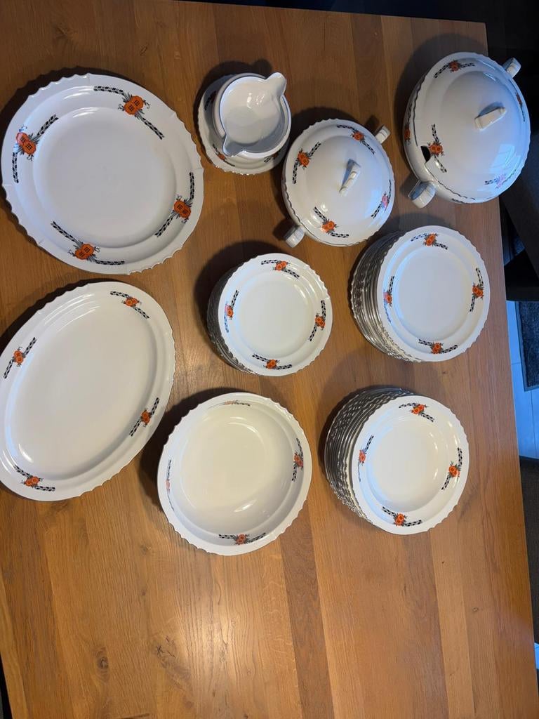 Art deco servies van de jaren 30, Antiek en Kunst, Ophalen