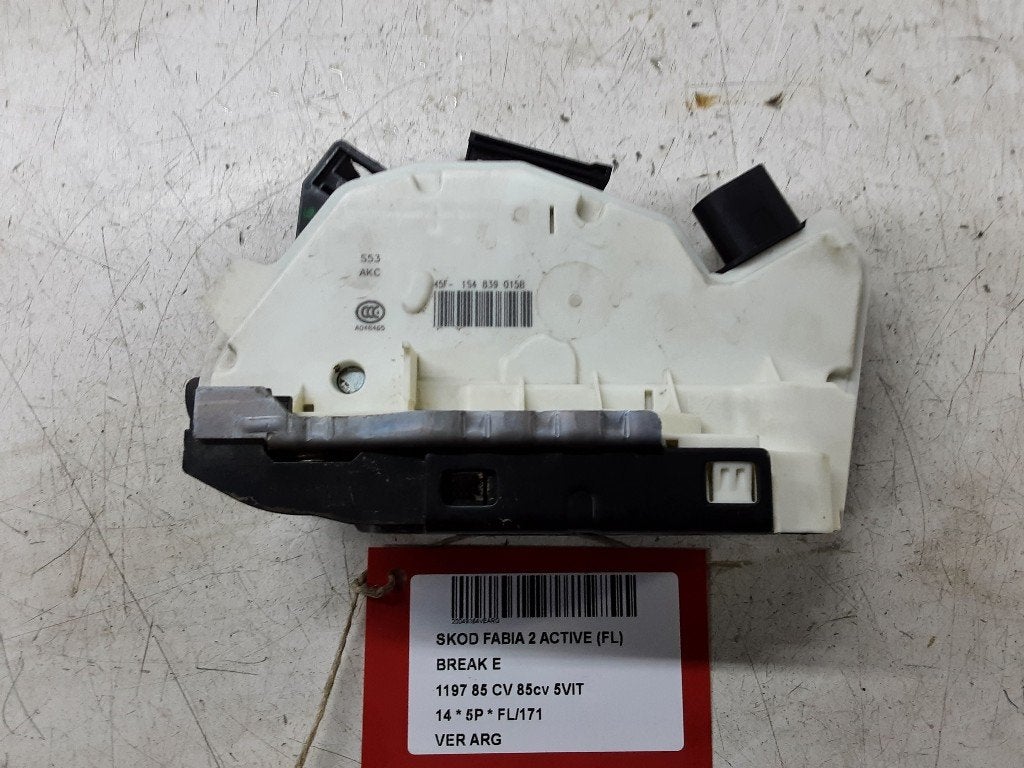 SERRURE DE PORTE ARRIÈRE GAUCHE Skoda Fabia II Combi, Arrière, Mevr. I. Hauben, Utilisé, Skoda