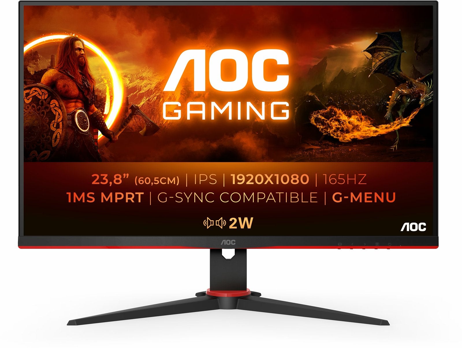 AOC GAMING MONITOR 165hz, Computers en Software, Ophalen of Verzenden, Zo goed als nieuw, Gaming