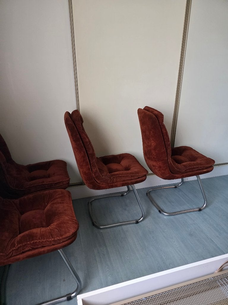 vintage stoelen, Ophalen, Gebruikt, Bruin, Vintage