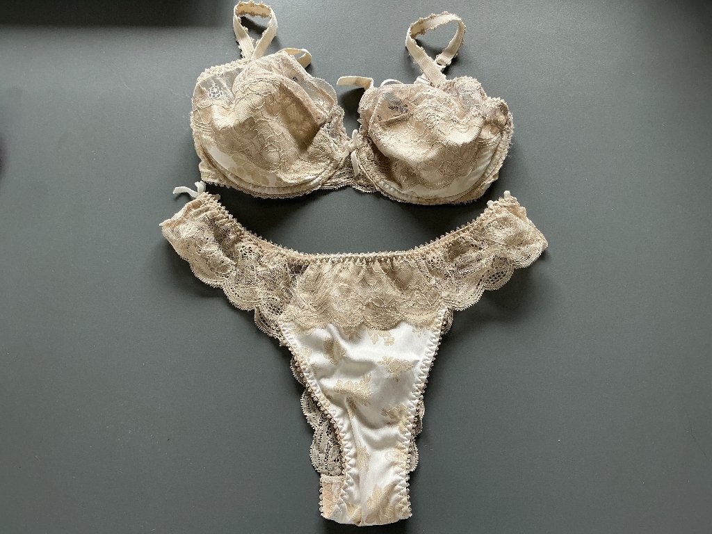 Lingerieset Lejaby Int. 70 Fr 85 cup D, Ophalen, Beige, Setje