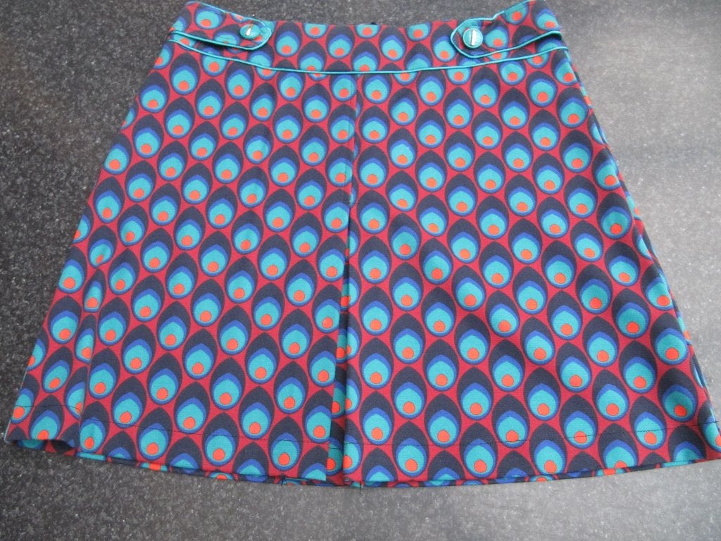 rok nieuw Lola & Liza, 40 print blauw, bordeaux, oranje, Kleding | Dames, Maat 38/40 (M), Nieuw, Ophalen of Verzenden, Blauw