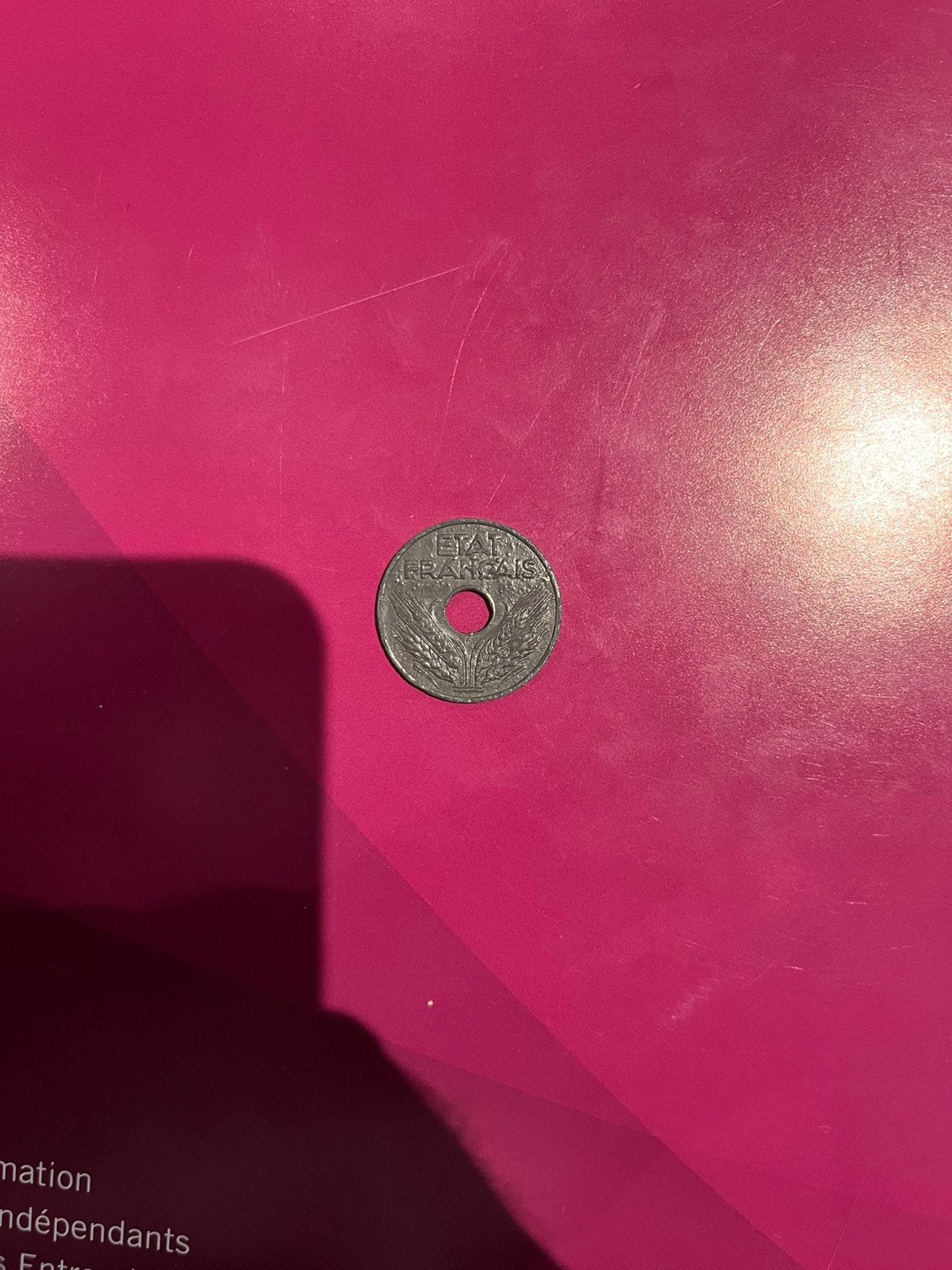 Frankrijk 20 cent 1942 XF-45, Postzegels en Munten, Munten en Bankbiljetten | Verzamelingen, Ophalen of Verzenden, Munten en Bankbiljetten