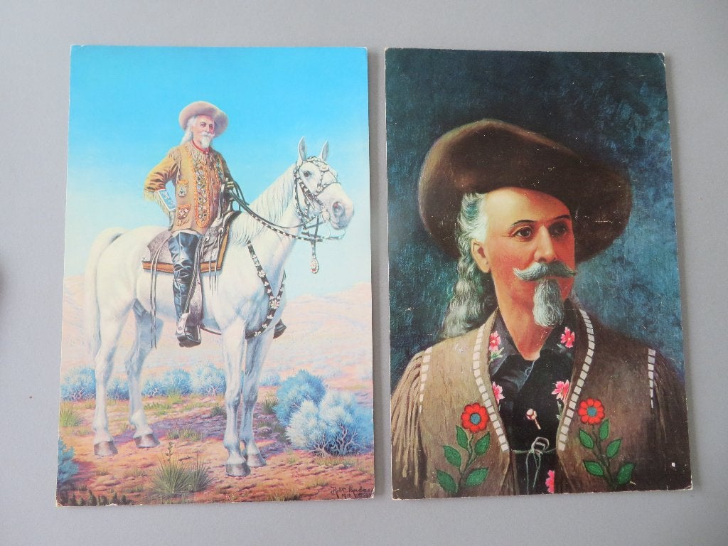 2 Jumbo Postkaarten Buffalo Bill Western legend, Collections, Cartes postales | Thème, Enlèvement ou Envoi, Non affranchie, Autres thèmes