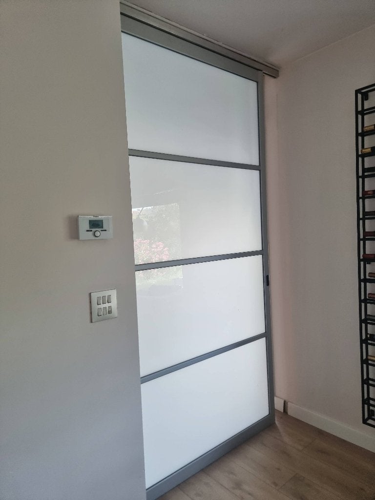 Glazen schuifdeur, Doe-het-zelf en Bouw, Deuren en Vliegenramen, Ophalen, Gebruikt, Binnendeur, Glas