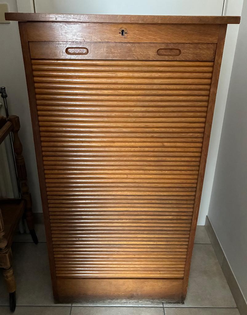 Rolluikkast, Huis en Inrichting, Kasten | Roldeurkasten en Archiefkasten, Ophalen, Gebruikt, 100 tot 150 cm, Eikenhout