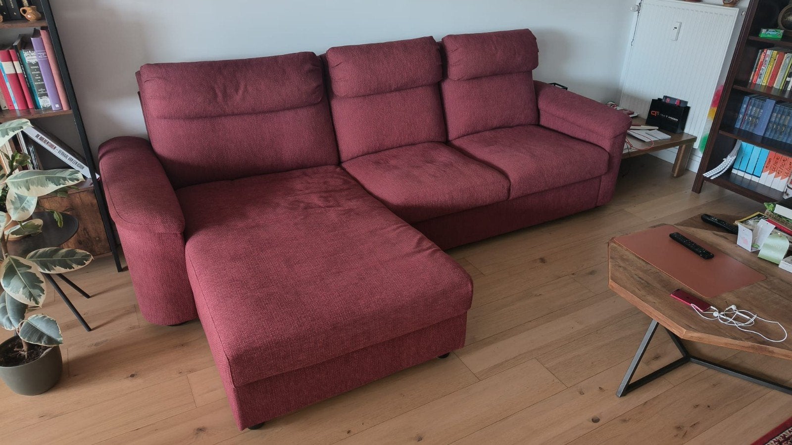 Rode 3-persoons zetel IKEA Lidhult, Ophalen, Gebruikt, Hoekbank, Driepersoons